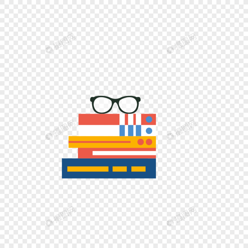 书本和眼镜图片