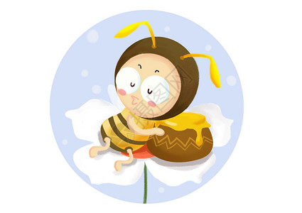 睡觉的蜜蜂背景图片