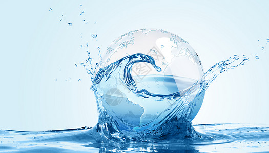 水和地球创意水波地球设计图片