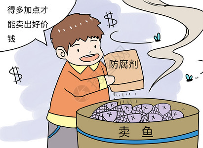 食品安全漫画背景图片