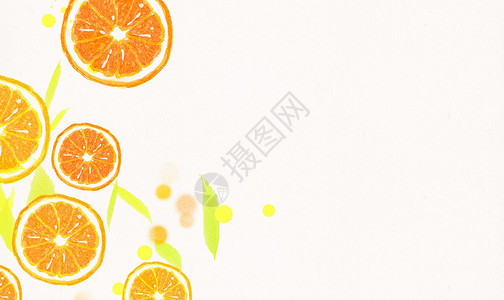 水彩橙子橙子插画