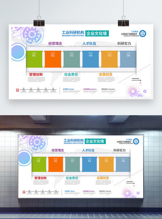 工业结构工业科研机构企业文化墙展板模板