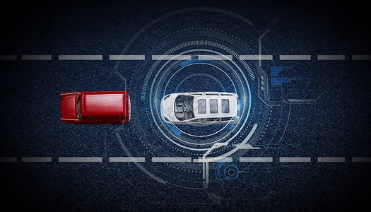 汽车技术互联网的信号自动驾驶场景设计图片