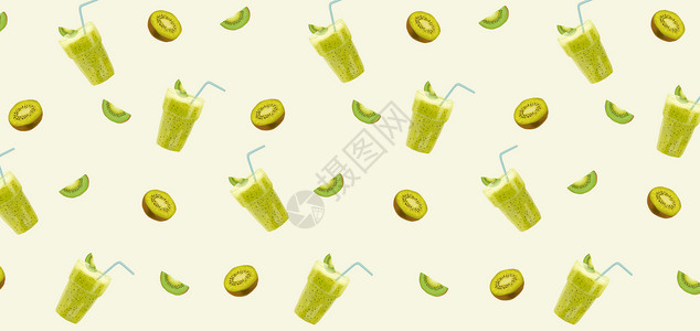 猕猴桃果汁夏日果汁边框高清图片