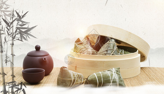 免抠茶壶端午节设计图片