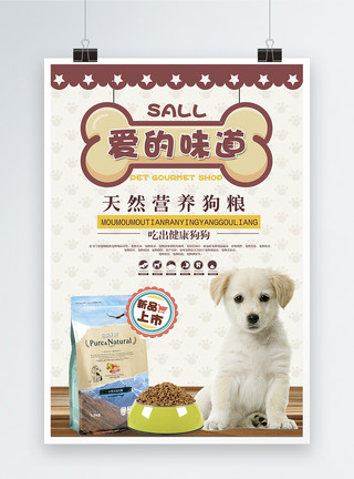 狗粮种类宠物零食特惠海报模板