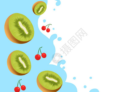 夏季清凉水果背景图片