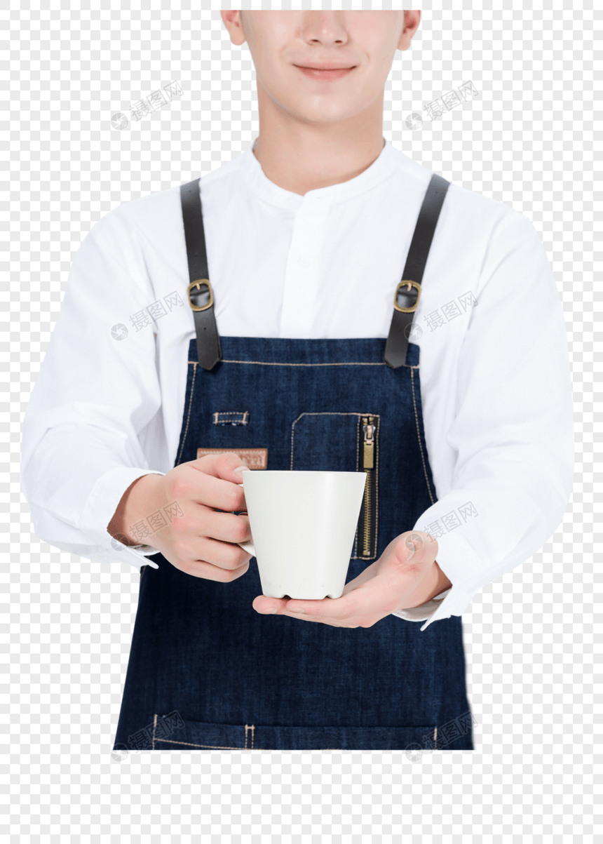 年轻咖啡师烘培师形象图片