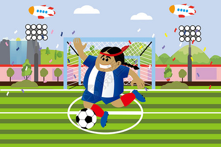 世界杯矢量图巴拉圭世界杯插画