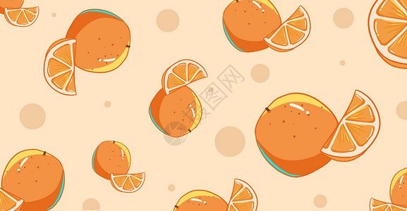 宣传展板背景美味水果橙子插画插画
