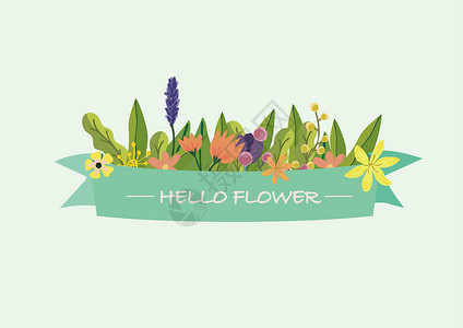 11月你好海报设计植物花卉插画