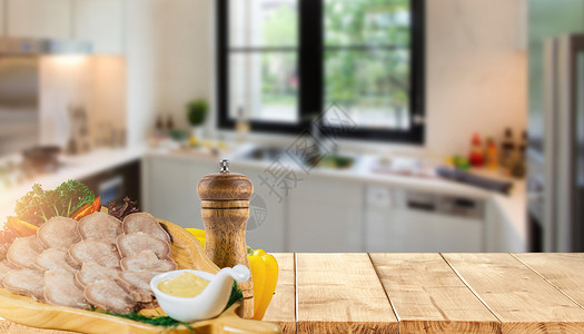 黄菜椒厨房背景设计图片