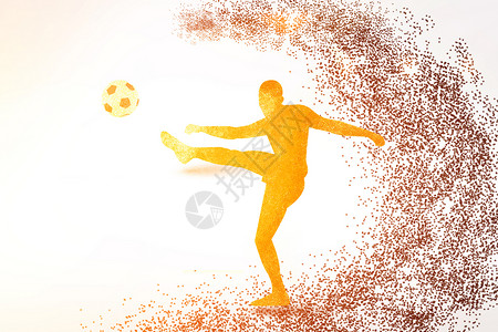 足球运动剪影图片