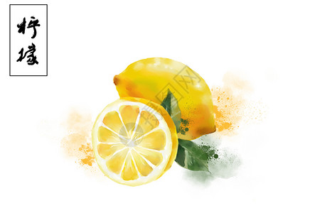 夏日水果系列柠檬背景图片