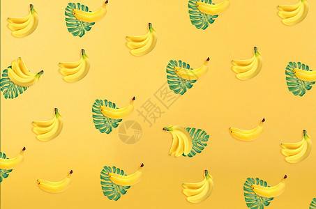 无缝平铺香蕉黄色水果壁纸设计图片