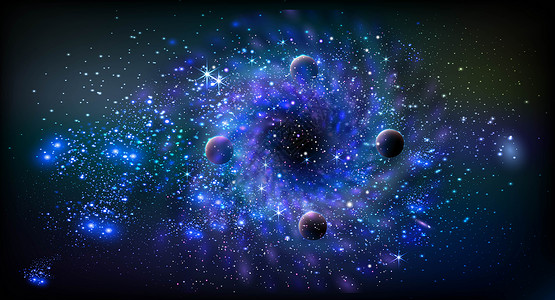 星空背景紫色黑洞抽象高清图片
