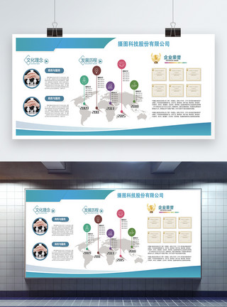 企业宣传栏企业介绍文化宣传展板模板