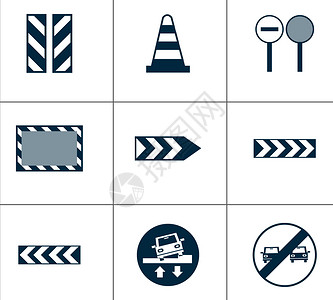 路标指示道路标志牌插画