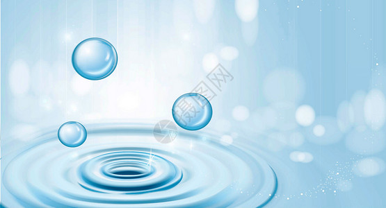 世界水日海报创意水滴背景设计图片