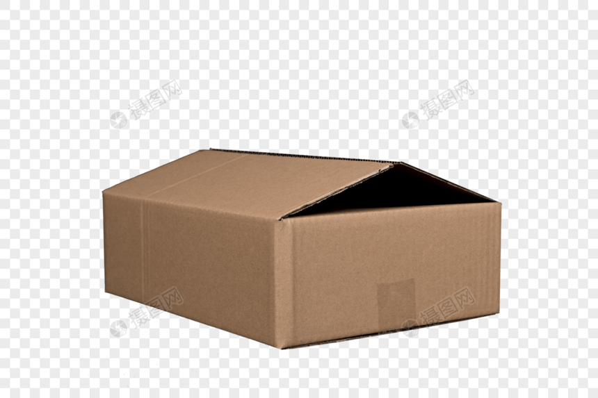 瓦楞纸包装箱免抠图元素图片
