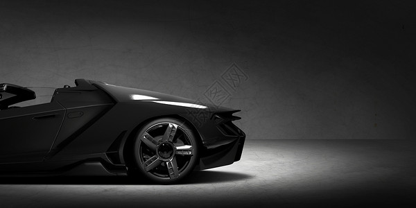 汽车黑色创意炫酷跑车背景设计图片