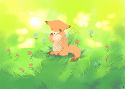森林小狐背景图片