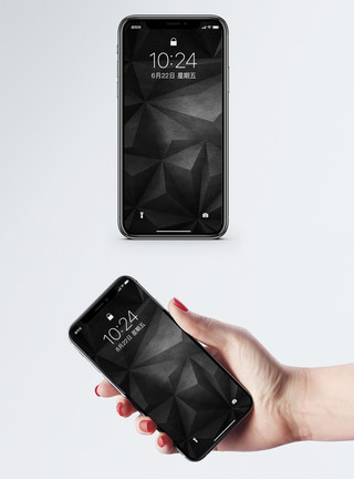 抽象黑色水花抽象立体手机壁纸模板