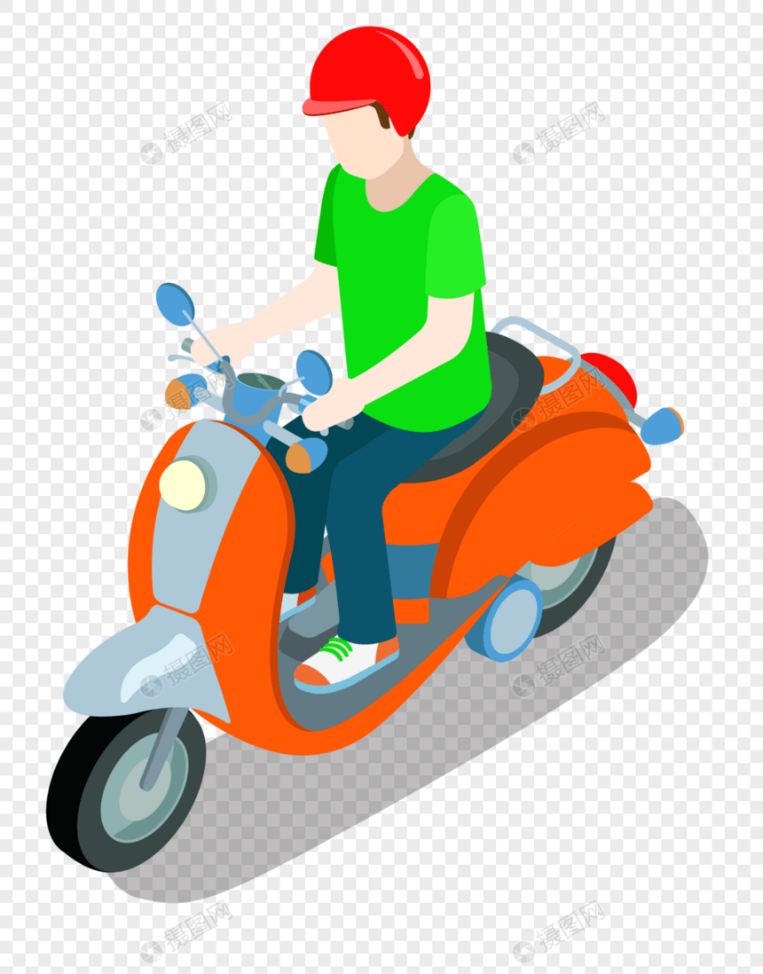 骑摩托车的人图片