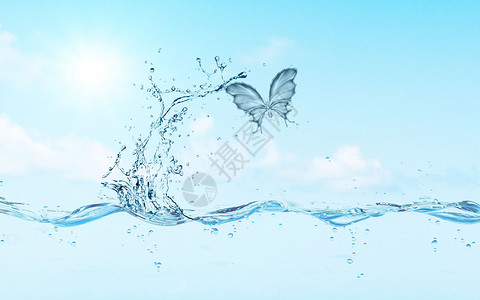 夏日创意水纹蓝色高清图片素材