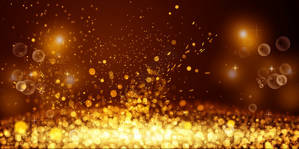 金色粒子绚丽粒子光斑高清图片