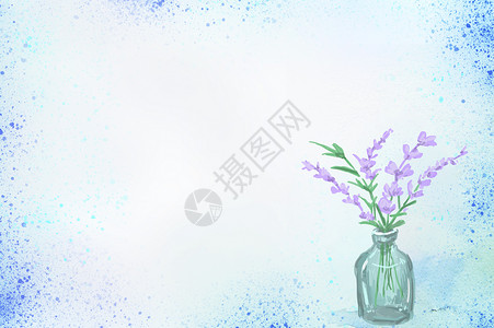 水彩植物花卉背景图片