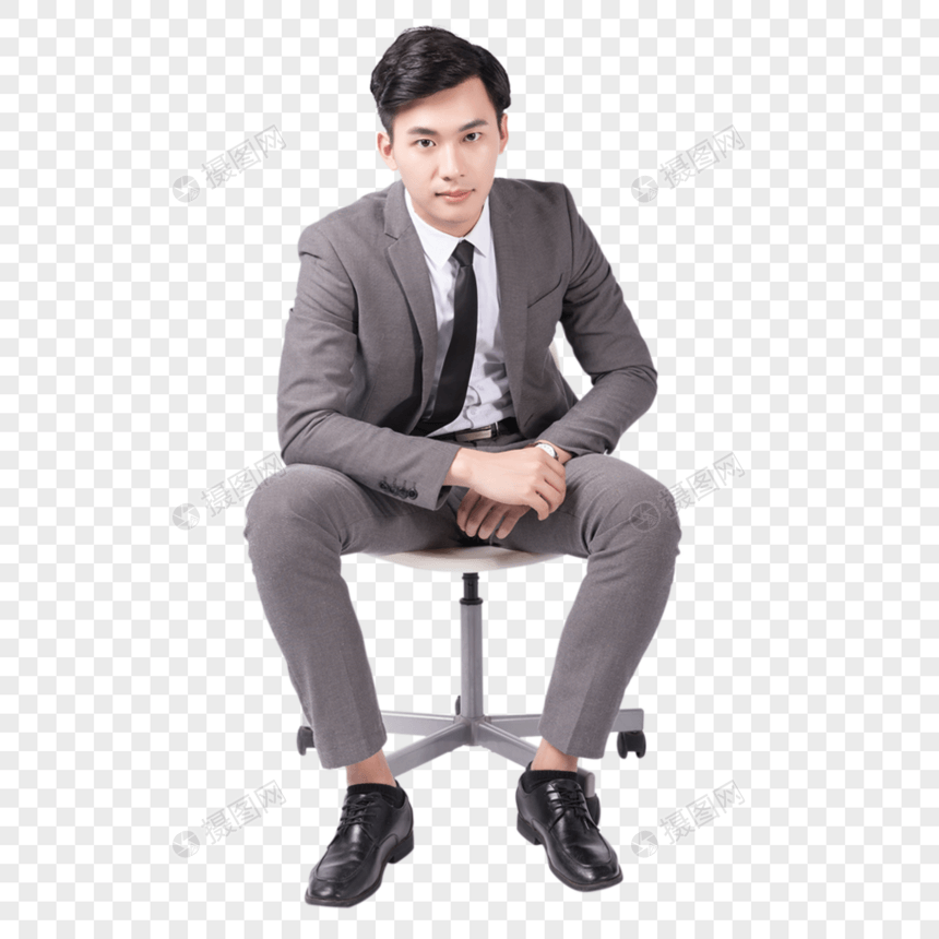 商务人士坐在椅子上图片图片