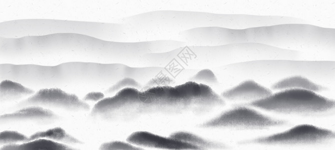 山水中国风水墨画背景背景图片