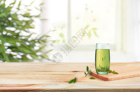 苦瓜饮品茶与饮食健康桌面背景设计图片
