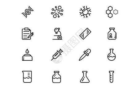 撕开图标生物科学图标插画