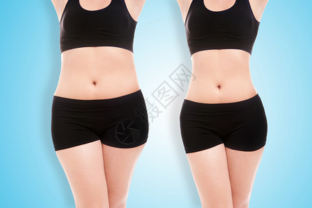臀部减肥对比女性减肥瘦身设计图片