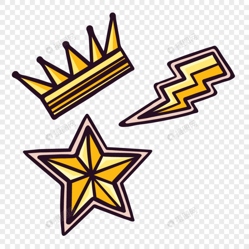 星星皇冠装饰图片