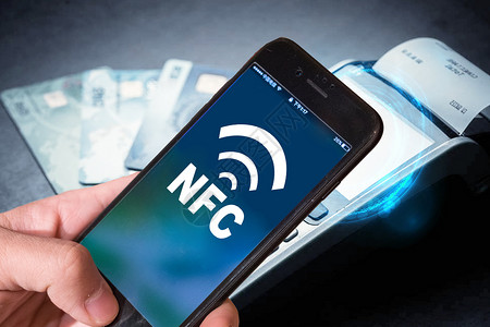 手持手机场景NFC技术场景设计图片