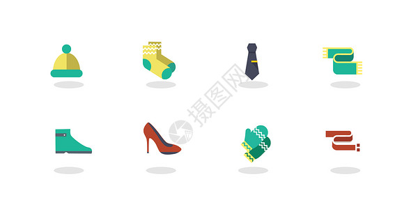 高跟鞋系列图标服装配饰图标插画