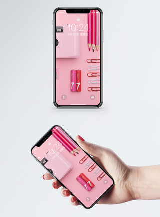 粉色系静物手机壁纸模板