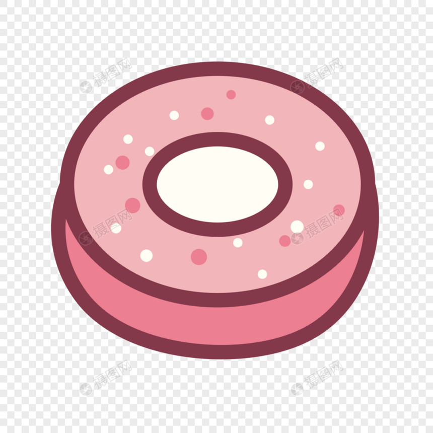 甜甜圈填色图标图片