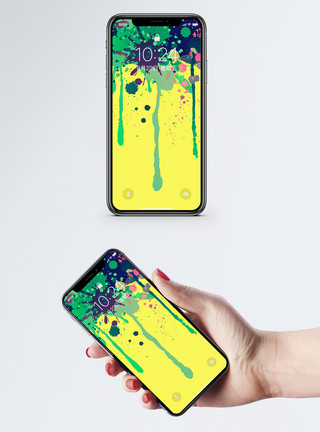 商务图标设计彩色油漆背景手机壁纸模板