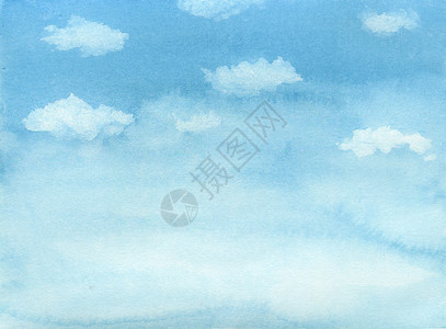 水彩手绘天空背景图片