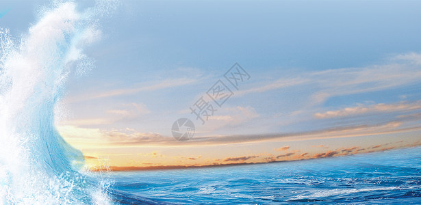 创意大自然海浪背景设计图片