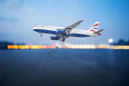航班起飞飞机旅行场景设计图片