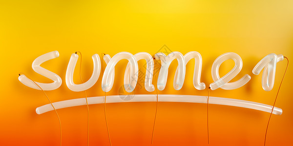 summer字体夏季美好场景设计图片