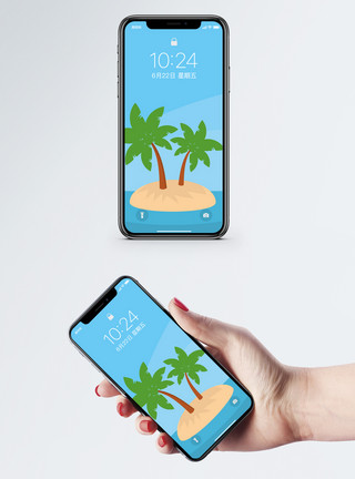 植物群椰子树椰子树手机壁纸模板