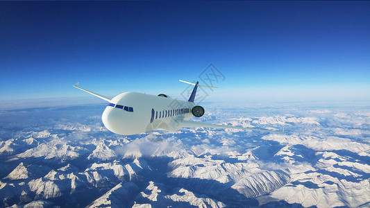 客机模型冲上蓝天设计图片