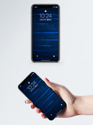 科技感抽象数据数字化科技术手机壁纸模板