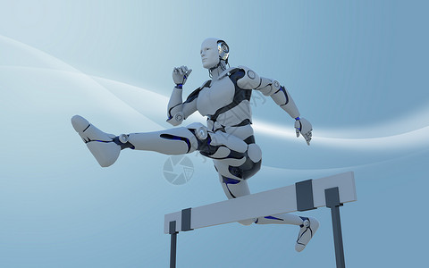 机器人运动人工智能高清图片素材